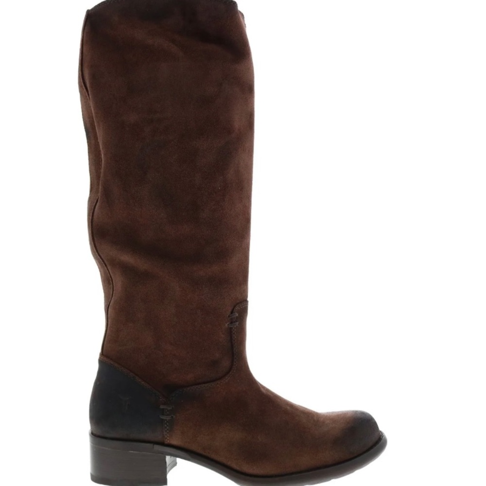 FRYE ELENA PULL ON 76556 WOMENS BROWN SUEDE CASUAL DRESS BOOTS